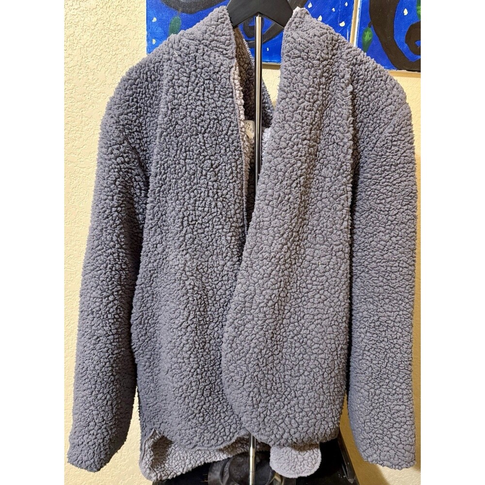 Womens URBAN OUTFITTERS Size XS Purple Carmella Teddy Jacket Oversized